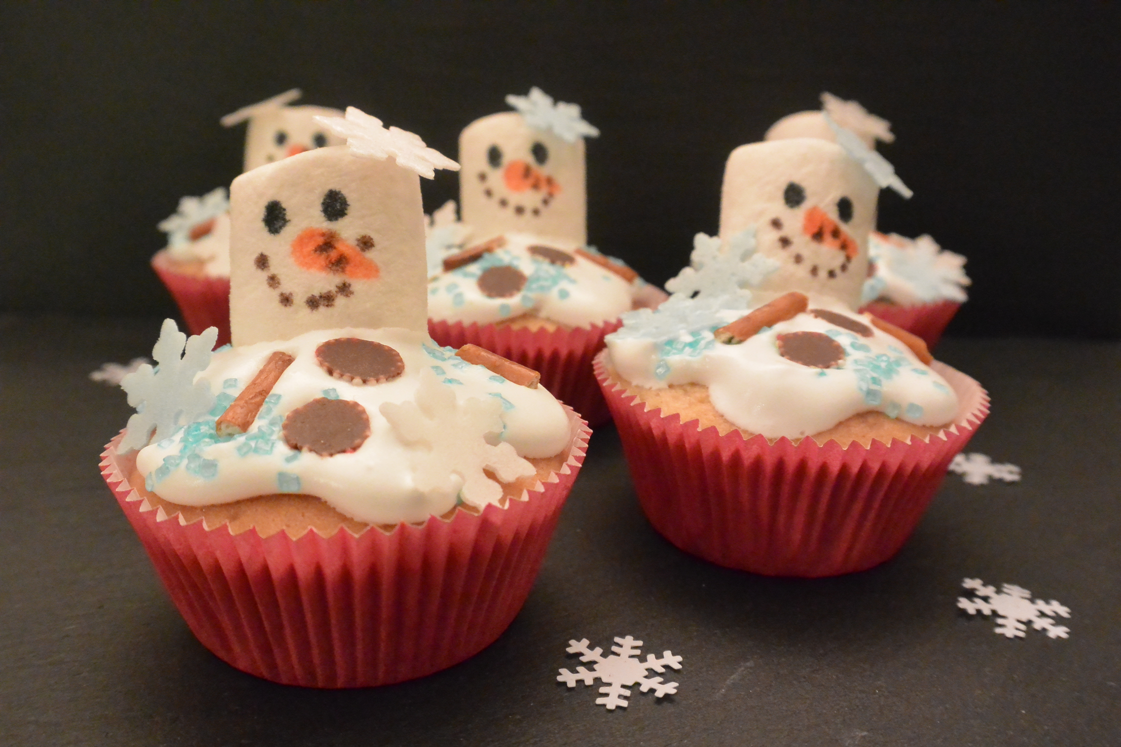 geschmolzene Schneemann Muffins #Food #Backen #Weihnachten #Olaf ...