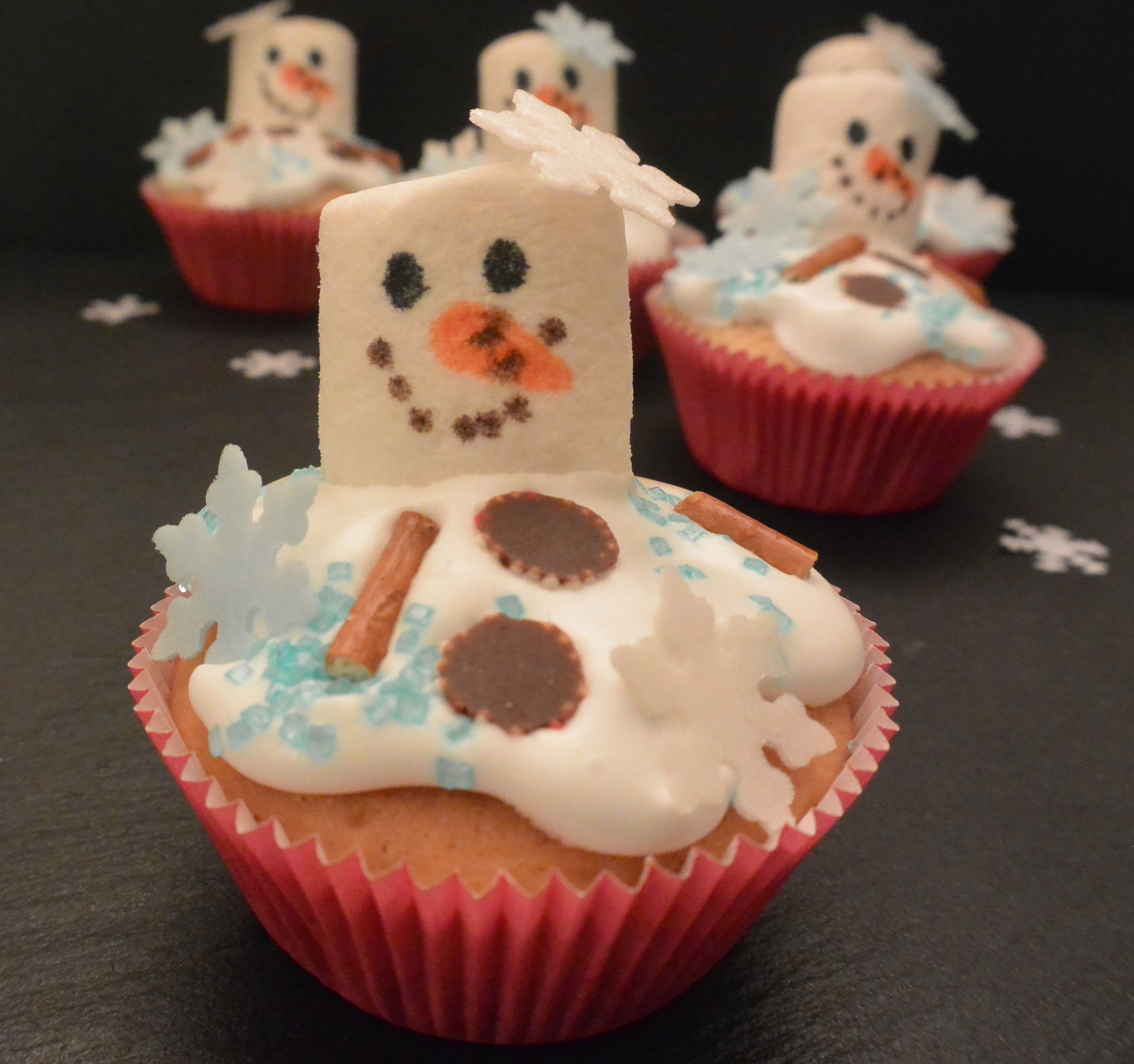 geschmolzene Schneemann Muffins #Food #Backen #Weihnachten #Olaf ...